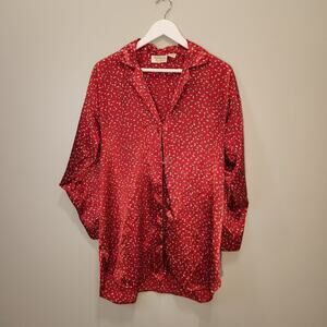 Victoria's Secret Sleep Shirt Vintage Gold Tag 90's Y2K Bedroom Fashion - Size S